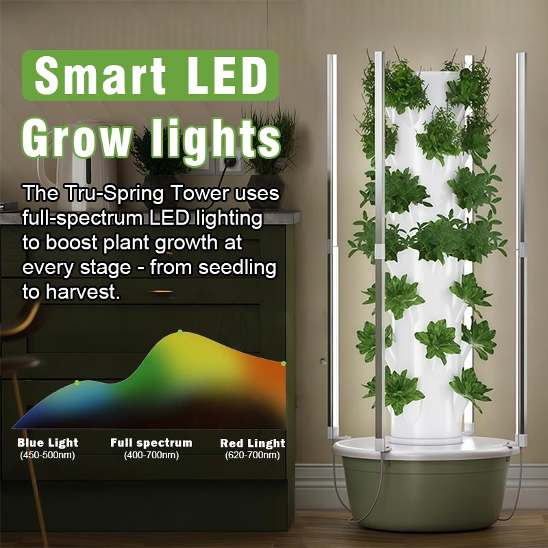 SPRINGS FAITH Hydroponic Tower with Grow Light (Model TSP-L5-LED) - 图片 4