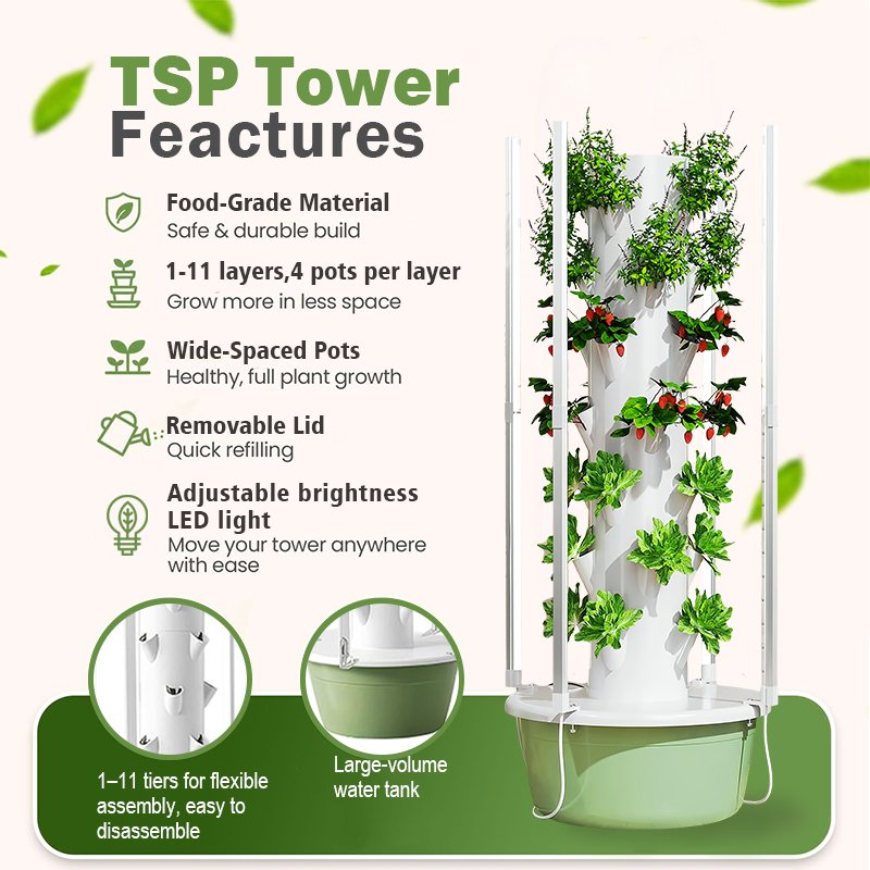 SPRINGS FAITH Hydroponic Tower with Grow Light (Model TSP-L5-LED) - 图片 3