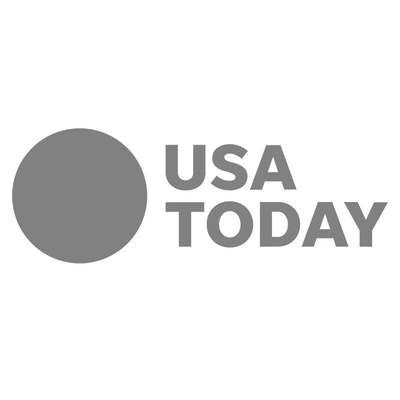 Official grey logo of USA Today, a leading national newspaper in the United States